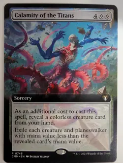 MTG - Calamity of the Titans - R - CMM - Ext Art - 745 - Image 1