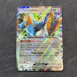 Cobalion ex Holo Double Rare ME04: Chaos Rising 064/086 Pokemon card TCG - Image 1