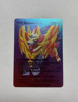 Zamazenta V - Rainbow Foil Display Card - Fan Art Custom 230HP NM - Image 1