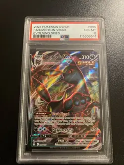 Pokemon TCG Evolving Skies Umbreon VMAX Full Art Ultra Rare Holo Card 095/203 - Image 1