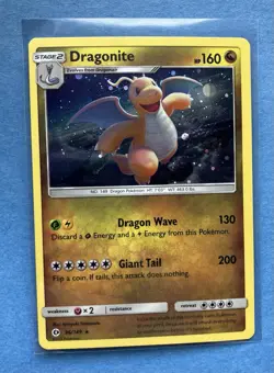 Dragonite 96/149 Cosmos Holo Sun & Moon Base Set Pokemon Card - Image 1