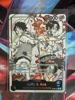 ST30-001 Luffy & Ace leader Alt Art (Parallel) One Piece Card Game ENGLISH Deck - Image 1