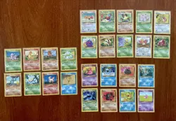 Vintage Pokemon Base Set, Fossil, & Jungle 26 Card Lot 1999, light play (LP) - Image 1