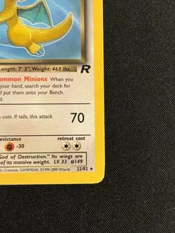 Pokemon Card - 1st Edition Dark Dragonite Non Holo Rare Team Rocket LP+ - Image 4