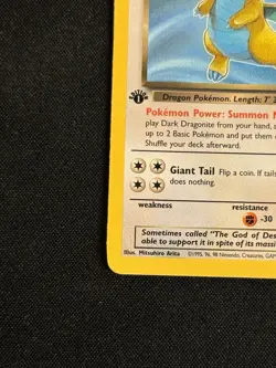 Pokemon Card - 1st Edition Dark Dragonite Non Holo Rare Team Rocket LP+ - Image 5