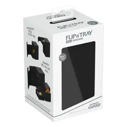 ULTIMATE GUARD FLIP n TRAY 100+ BLACK XENOSKIN DECK BOX Card case mtg EDH - Image 1