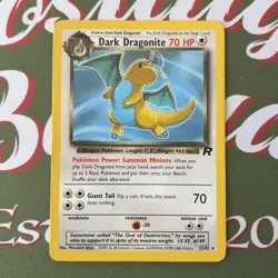 Pokemon TCG Dark Dragonite Card 22/82 Team Rocket Unlimited Non-Holo LP/MP pics - Image 1