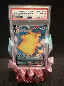 2021 Pokemon Celebrations Surfing Pikachu VMAX FA #009/025 PSA 10 - Image 1