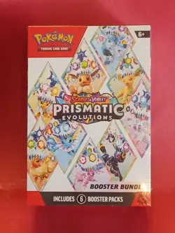 Pokemon Scarlet & Violet Prismatic Evolutions Booster Bundle Factory Sealed 6pks - Image 1