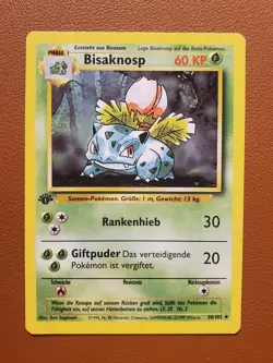 Ivysaur (Bisaknosp) Base Set 30/102 Regular 1st Edition GERMAN Pokemon TCG NM - Image 1