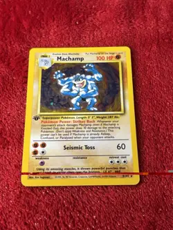 Pokemon TCG Machamp Base Set 8/102 Holo Unlimited Holo Rare Played - Image 1