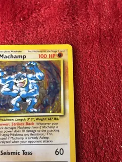 Pokemon TCG Machamp Base Set 8/102 Holo Unlimited Holo Rare Played - Image 2