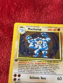 Pokemon TCG Machamp Base Set 8/102 Holo Unlimited Holo Rare Played - Image 3