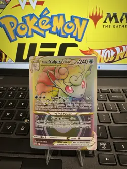 Pokemon TCG Alolan Vulpix VSTAR Rainbow Silver Tempest 197/195 - Image 1