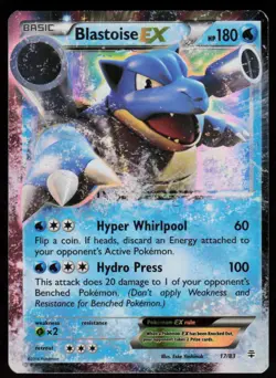 Blastoise EX 17/83 Holo EX Rare Generations Pokemon Heavily Played - Image 1