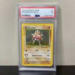 1999 Pokemon Game Base Set Hitmonchan #7 English Holo Rare 7/102 - PSA 7 - Image 1