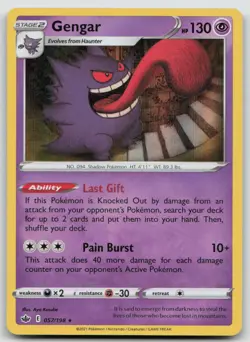 Gengar 057/198 Holo Rare Chilling Reign Pokemon Holo NM - Image 1
