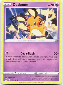Dedenne 067/172 Common Brilliant Stars Pokemon LP - Image 1