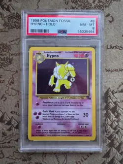 HYPNO - PSA 8 - HOLO 1999 POKEMON FOSSIL #8 - Image 1