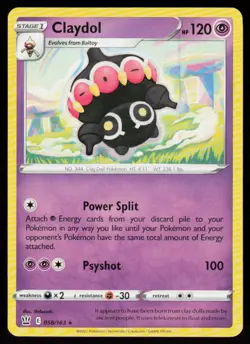 Claydol 058/163 Rare Battle Styles Pokemon Near Mint - Image 1
