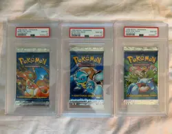 PSA 10 Pokemon Base Booster Packs Full Set Unlimited Wizards of the Coast - Image 1