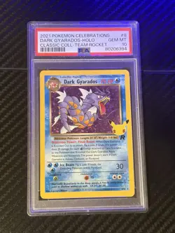 2021 Pokemon Dark Gyarados Holo Classic Team Rocket PSA 10 - Image 2