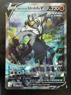 Pokemon Rapid Strike Urshifu V Alternate Full Art Battle Styles 153/163 (NM) - Image 1