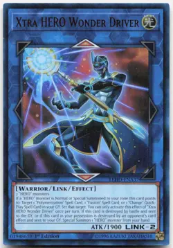 Xtra HERO Wonder Driver LEHD-ENA37 Legendary Hero Decks Yu-Gi-Oh 1st Edition NM - Image 1