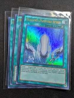 Yugioh - 3x Dragon's Fighting Spirit MVP1-EN007 Unlimited Ultra Rare NM - Image 1
