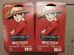 10x One Piece Card Game Carrying On His Will OP-13 Sleeved Booster, New - Image 2