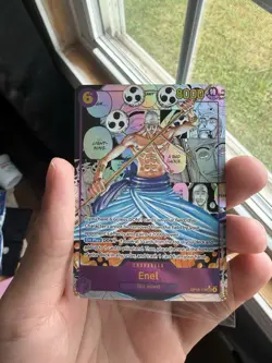 One Piece TCG Enel OP15-118 SEC Manga Alternate Art (Pack Fresh) Psa Contender - Image 1