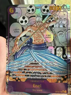 One Piece TCG Enel OP15-118 SEC Manga Alternate Art (Pack Fresh) Psa Contender - Image 2