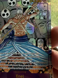 One Piece TCG Enel OP15-118 SEC Manga Alternate Art (Pack Fresh) Psa Contender - Image 4