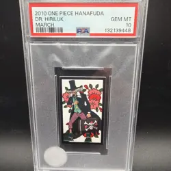 ONE PIECE 2010 DR. HIRILUK MARCH ONE PIECE HANAFUDA GEM MINT PSA 10 - Image 1