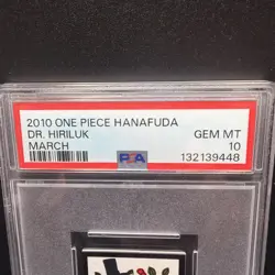 ONE PIECE 2010 DR. HIRILUK MARCH ONE PIECE HANAFUDA GEM MINT PSA 10 - Image 2