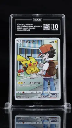 2019 Pokemon Japanese Dream League Pikachu Character Rare 054 TAG 10 Gem Mint - Image 1