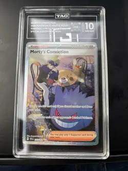 Pokemon TCG Morty's Conviction 211/162SV05: Temporal Forces TAG 10 GEM MINT - Image 1