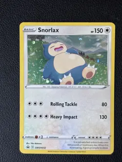 Snorlax Black Star Promo SWSH032 Cosmos Holo Swirl Pokemon Sword & Shield. 1 - Image 2