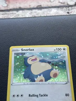 Snorlax Black Star Promo SWSH032 Cosmos Holo Swirl Pokemon Sword & Shield. 1 - Image 5