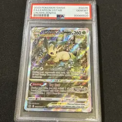 2023 POKEMON SWORD & SHIELD CROWN ZENITH #GG35 FULL ART/LEAFEON VSTAR PSA 10 - Image 1