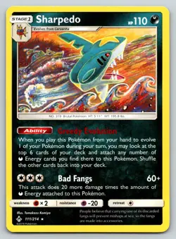 SHARPEDO 111/214 R UNBROKEN BONDS POKEMON MP KOMIYA - Image 1