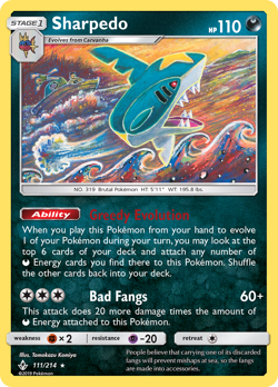 SHARPEDO 111/214 R UNBROKEN BONDS POKEMON MP KOMIYA - Image 4
