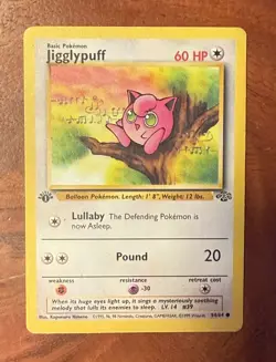 Pokemon TCG Jigglypuff Jungle 54/64 1st Edition Regular Common - Image 1