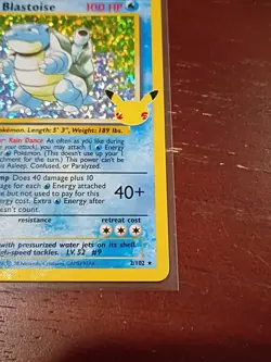 Pokemon TCG Blastoise 2/102 Celebrations: Classic Collection Holo - Image 4