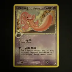 Pokemon TCG Lickitung Delta Species 19/101 Dragon Frontiers Rare 60 HP 2006 Eng… - Image 1