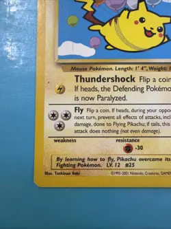 2001 Pokemon Flying Pikachu #25 Black Star Promo EX.-NM. - Image 5