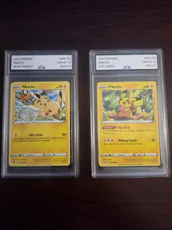 Pokemon TCG Pikachu #59 and #52 Graded 10 - Image 1