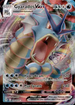Gyarados VMAX 029/203 Holo VMAX Rare Evolving Skies Pokemon Near Mint - Image 1