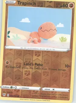 Trapinch Reverse Holo Pokemon tcg SWSH03: Darkness Ablaze #089/189 - Image 1