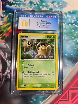 2005 Pokemon Seedot (Reverse Holo) 71/107 EX Deoxys CGC 10 Pristine - Image 1